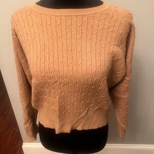 Tan 2 piece knit set